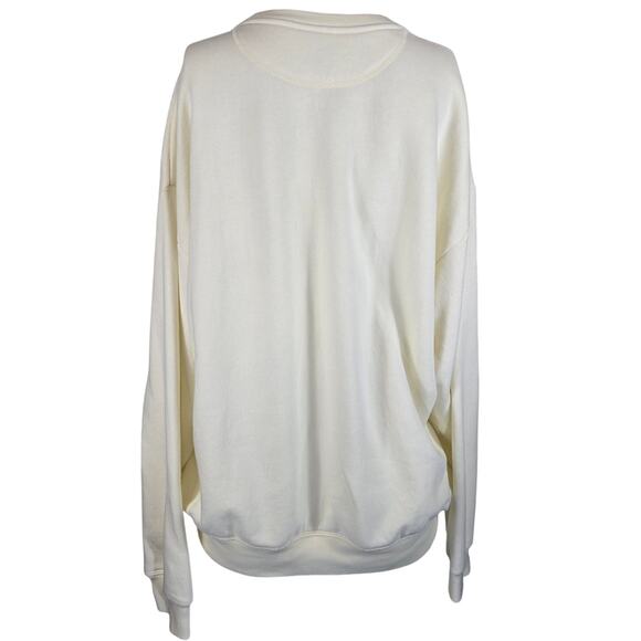 Victoria Secret Pink Athletic Hiking Lounge Women's Cream Sweatshirt XL - Picture 2 of 4
